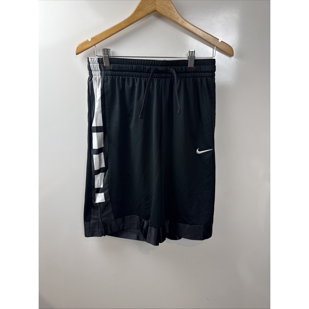 Nike Mens Basketball Shorts Black Silver Striped DN4002-010 Size M